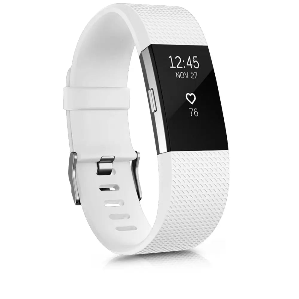 Fitbit Armband - Silikon Armband für Fitbit Charge 2 - Weiss / S