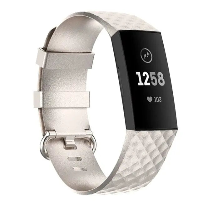 Fitbit Armband - Silikon Armband für Fitbit Charge (3/4) - Champagner / S