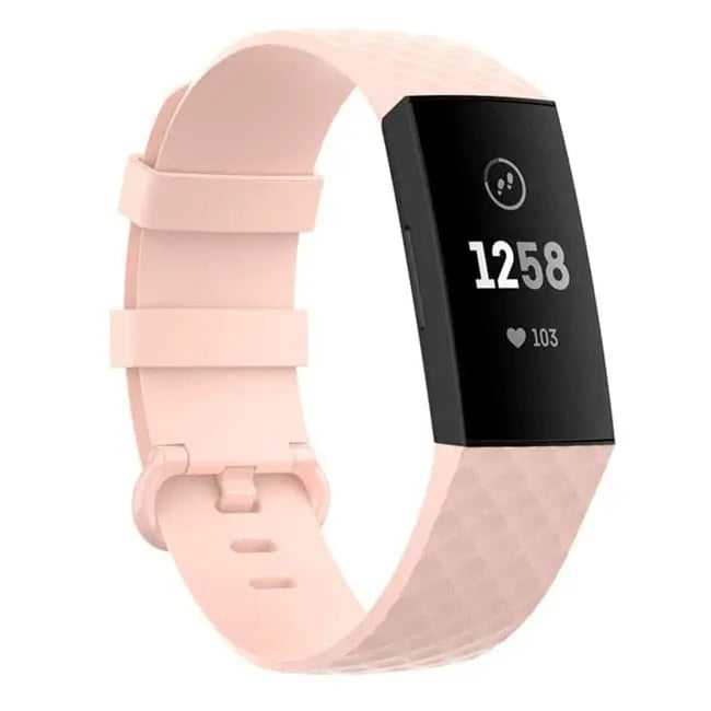 Fitbit Armband - Silikon Armband für Fitbit Charge (3/4) - Rosa / S