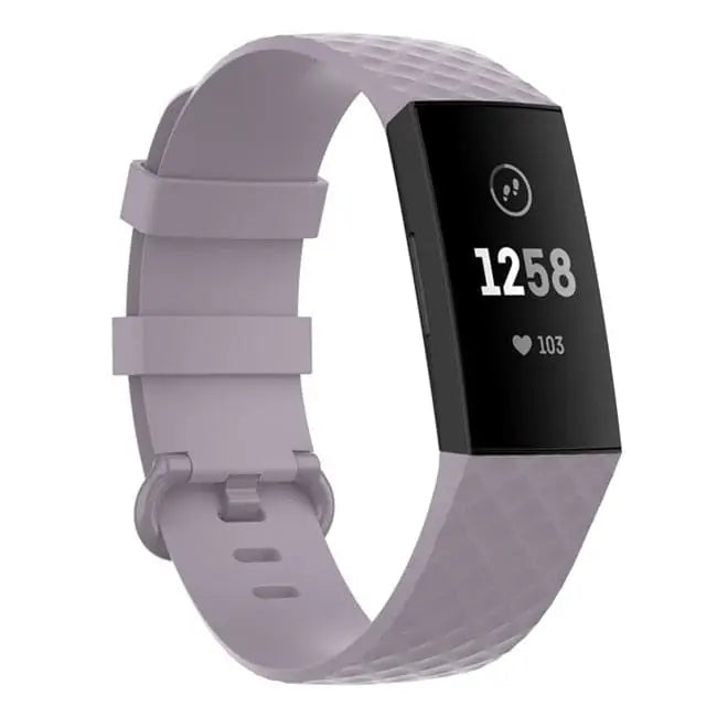 Fitbit Armband - Silikon Armband für Fitbit Charge (3/4) - Violett / S