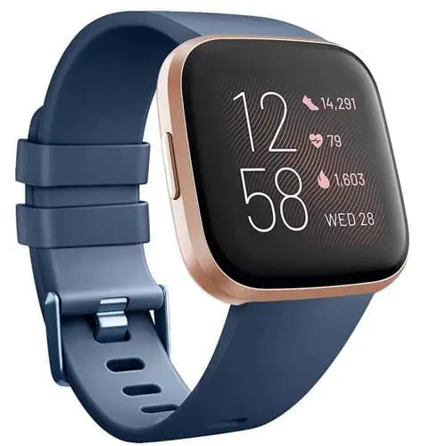 Fitbit Armband - Silikon Armband für Fitbit Versa 1 / Versa 2 / Versa Lite - Dunkelblau / S