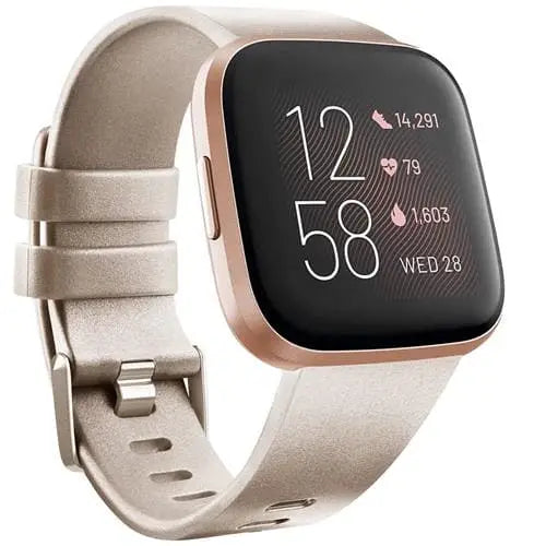 Fitbit Armband - Silikon Armband für Fitbit Versa 1 / Versa 2 / Versa Lite - Gold / S