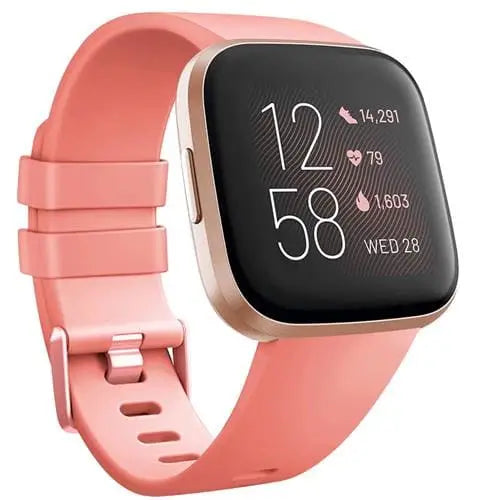 Fitbit Armband - Silikon Armband für Fitbit Versa 1 / Versa 2 / Versa Lite - Pink / S