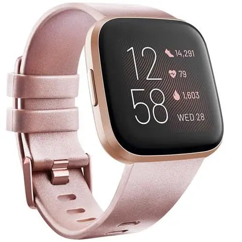 Fitbit Armband - Silikon Armband für Fitbit Versa 1 / Versa 2 / Versa Lite - Rosegold / S