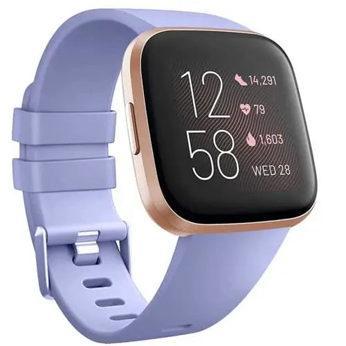 Fitbit Armband - Silikon Armband für Fitbit Versa 1 / Versa 2 / Versa Lite - Violett / S