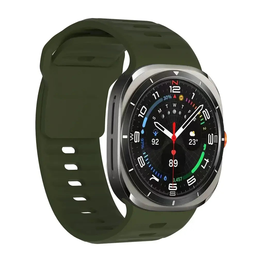 Samsung Armband - Silikon-Armband für Samsung Galaxy Watch Ultra - Army Green / Galaxy Watch Ultra