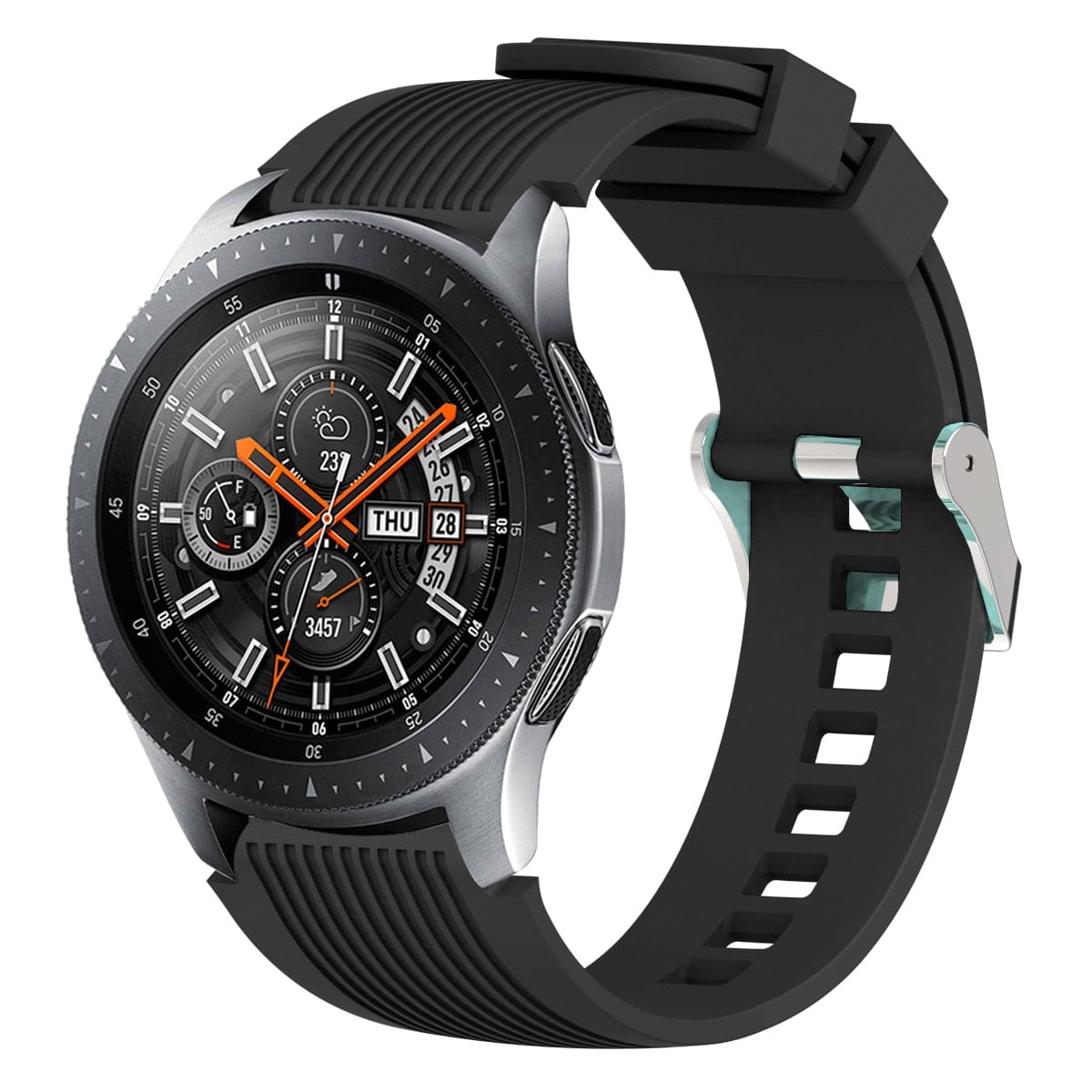 Silikon Armband für Samsung Watch - Schwarz / 20 mm
