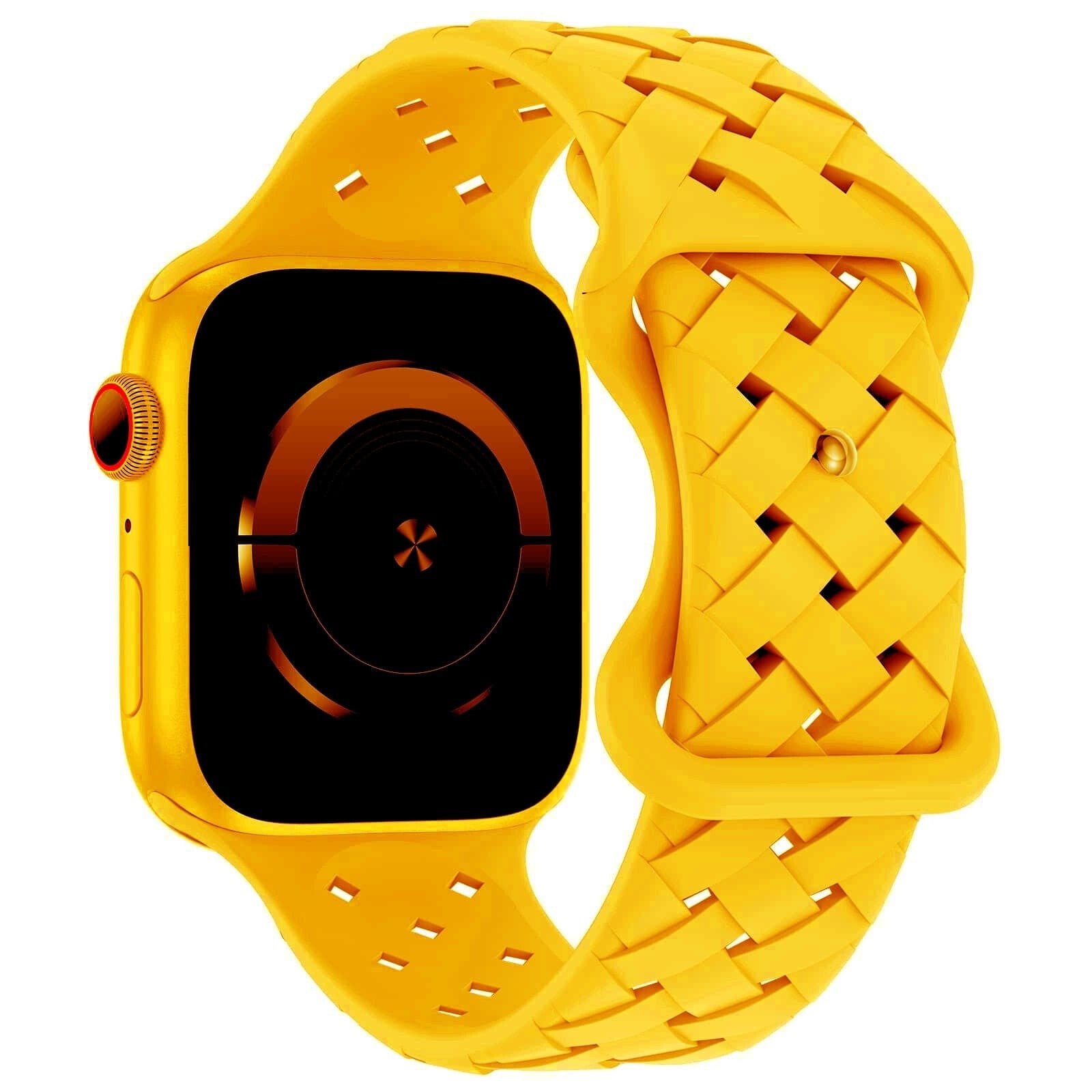 Silikon-Armband in Geflecht Look - Gelb / 38-40-41 mm - Apple Watch Armband