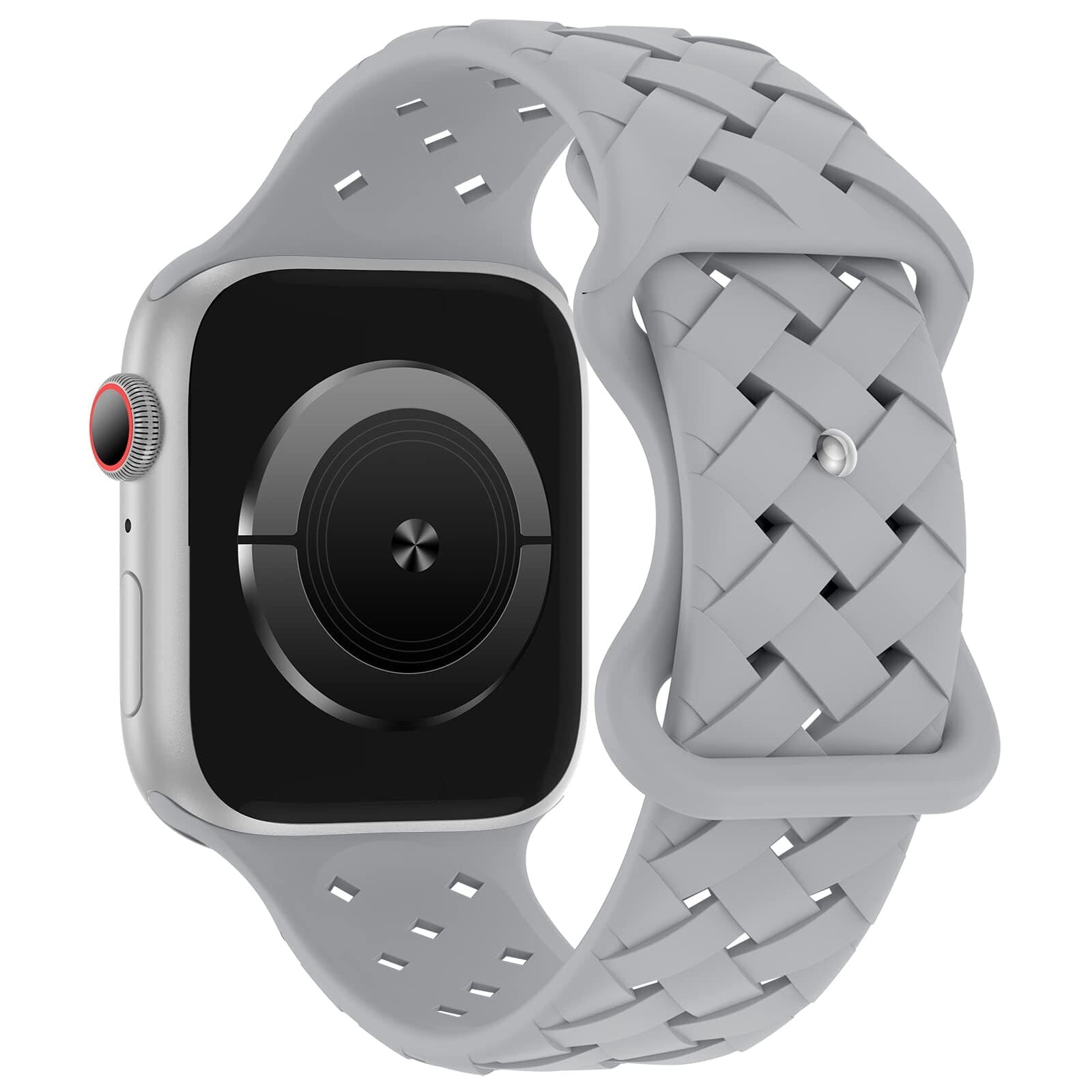 Silikon-Armband in Geflecht Look - Grau / 38-40-41 mm - Apple Watch Armband