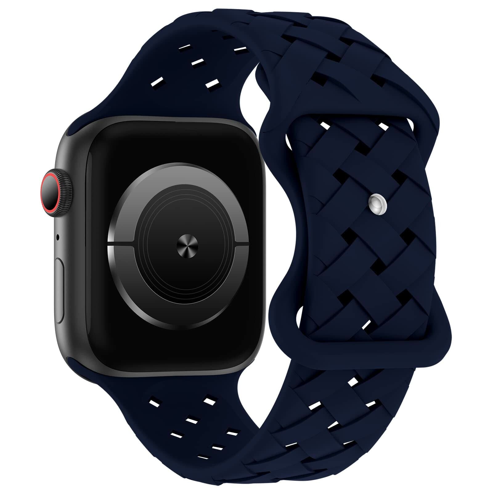 Silikon-Armband in Geflecht Look - Marineblau / 38-40-41 mm - Apple Watch Armband