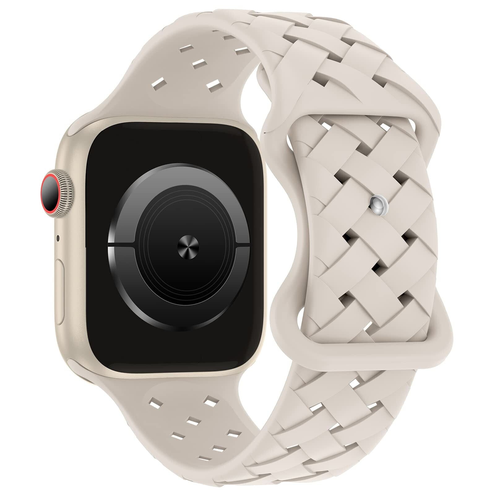 Silikon-Armband in Geflecht Look - Starlight / 38-40-41 mm - Apple Watch Armband
