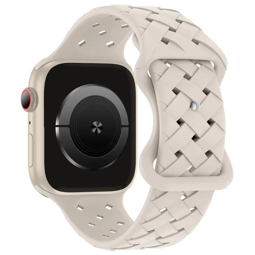 Apple Watch Armband - Silikon-Armband in Geflecht Look - Starlight / 38-40-41 mm