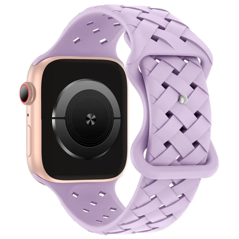 Apple Watch Armband - Silikon-Armband in Geflecht Look - Violett / 38-40-41 mm