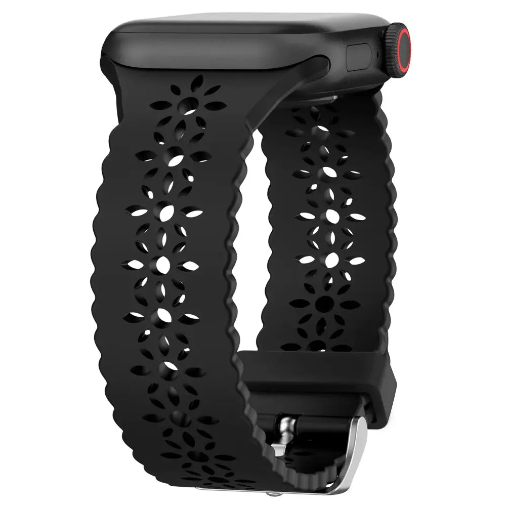 Apple Watch Armband - Silikon-Armband mit Motiv - Black / 38-40-41 mm