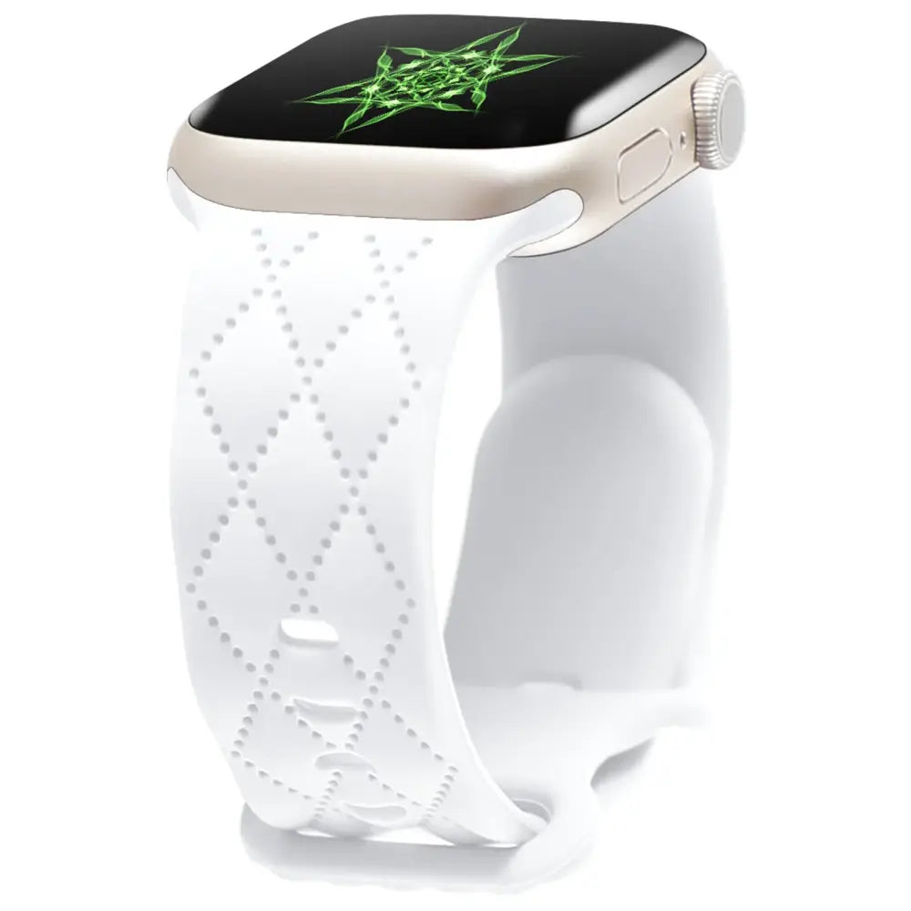 Apple Watch Armband - Silikon-Armband mit Motiv - White / 38-40-41 mm