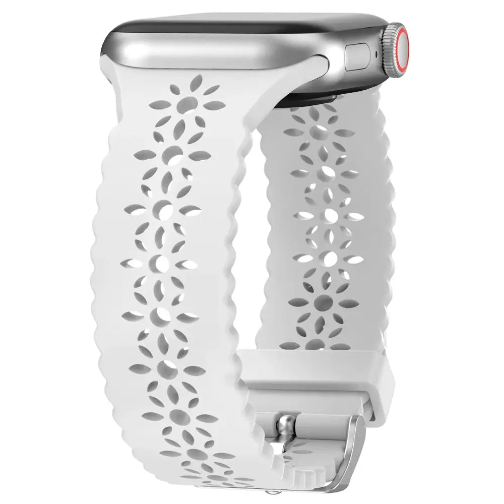 Apple Watch Armband - Silikon-Armband mit Motiv - White / 38-40-41 mm