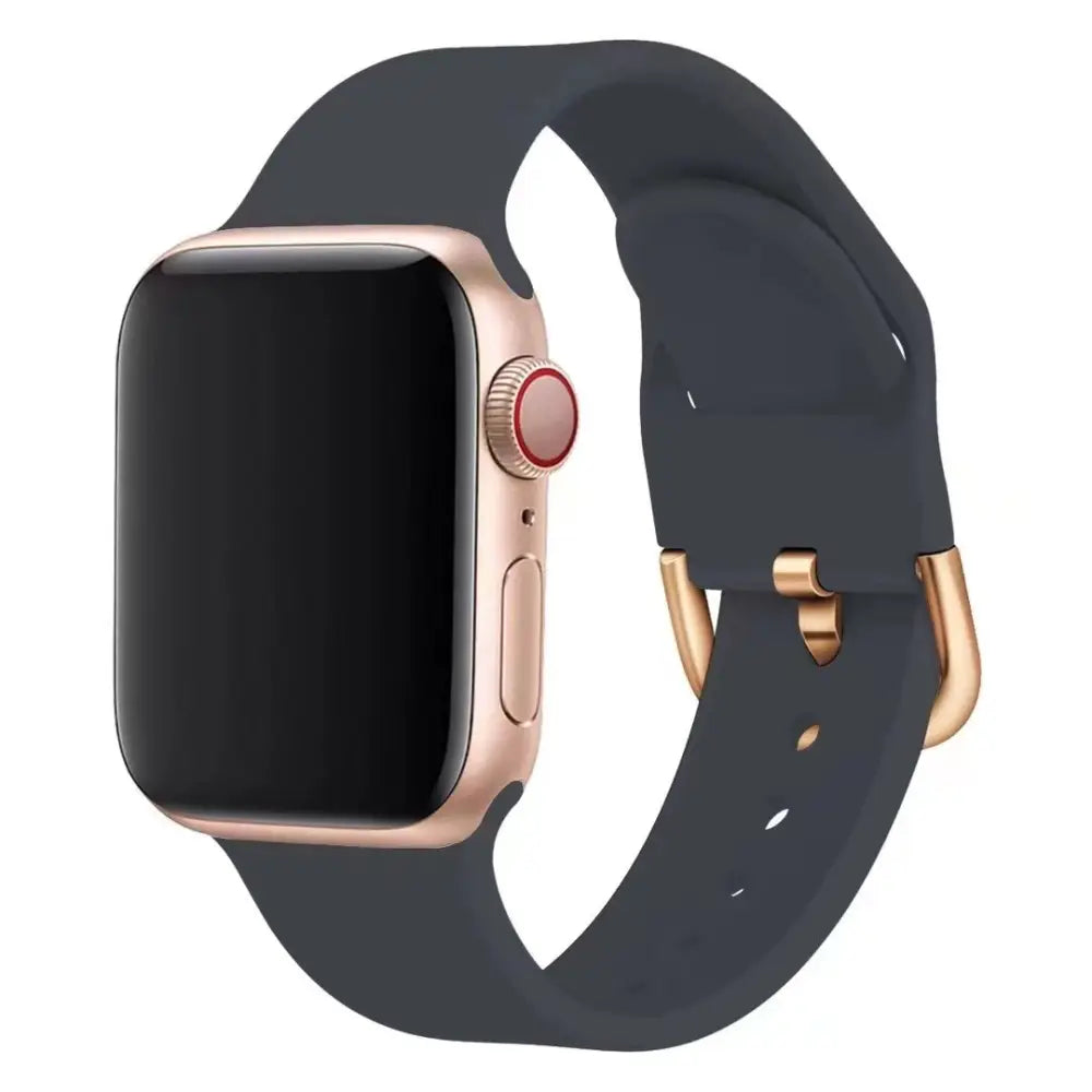 Apple Watch Armband - Silikon-Armband mit Standard-Verschluss - Anthrazit / 38-40-41 mm