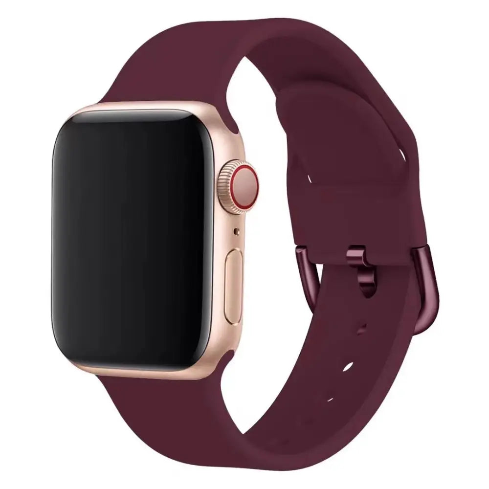 Apple Watch Armband - Silikon-Armband mit Standard-Verschluss - Burgund / 38-40-41 mm