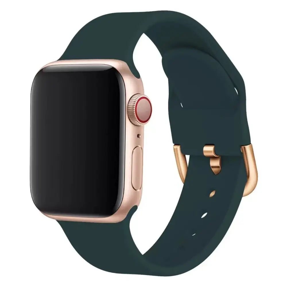 Apple Watch Armband - Silikon-Armband mit Standard-Verschluss - Dunkelgrün / 38-40-41 mm