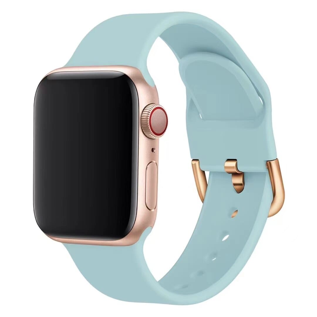 Silikon-Armband mit Standard-Verschluss - Eis-Blau / 38-40-41 mm - Apple Watch Armband