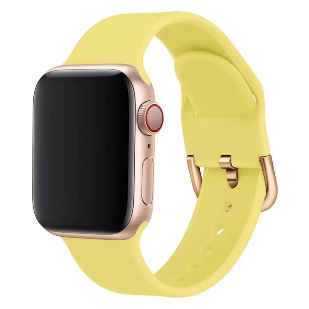 Apple Watch Armband - Silikon-Armband mit Standard-Verschluss - Gelb / 38-40-41 mm