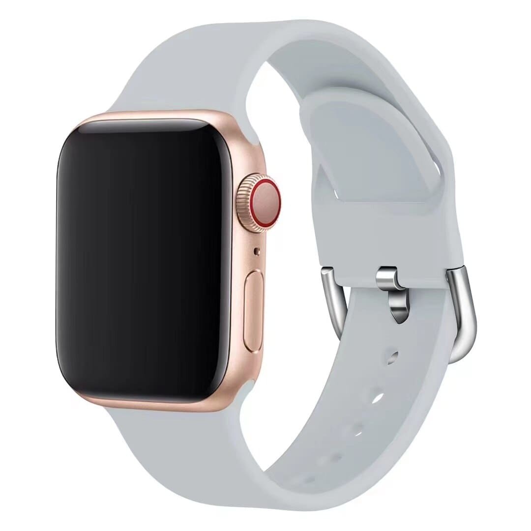 Silikon-Armband mit Standard-Verschluss - Grau / 38-40-41 mm - Apple Watch Armband