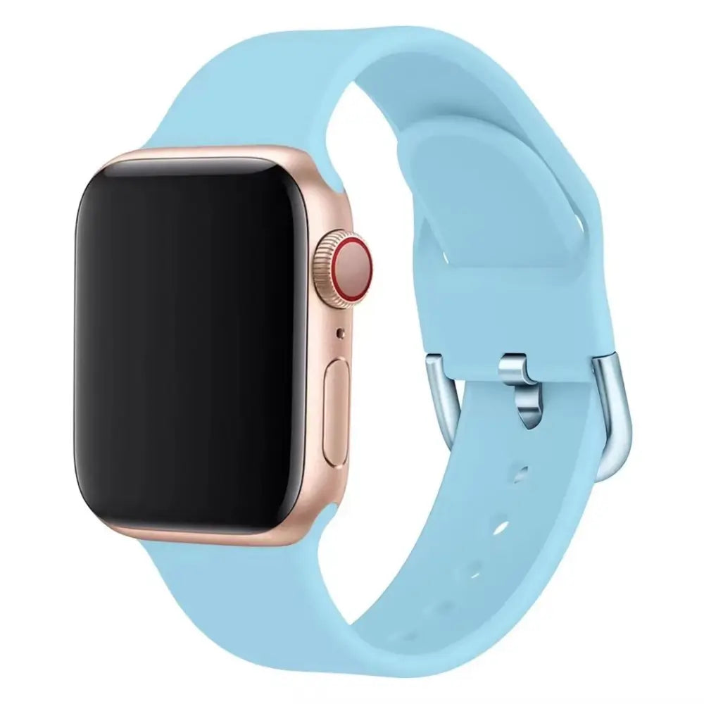 Apple Watch Armband - Silikon-Armband mit Standard-Verschluss - Hellblau / 38-40-41 mm