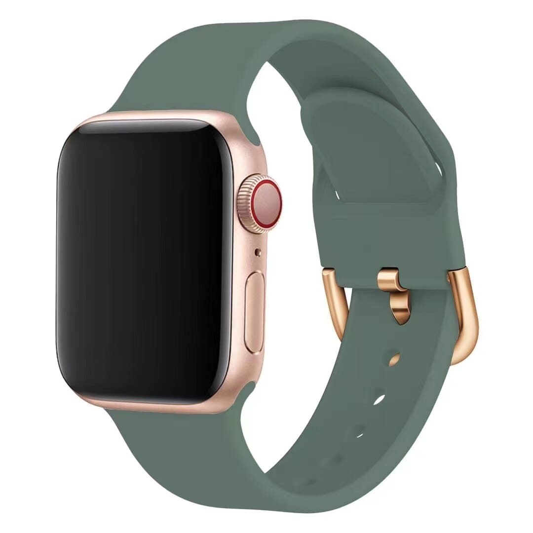 Silikon-Armband mit Standard-Verschluss - Olive / 38-40-41 mm - Apple Watch Armband