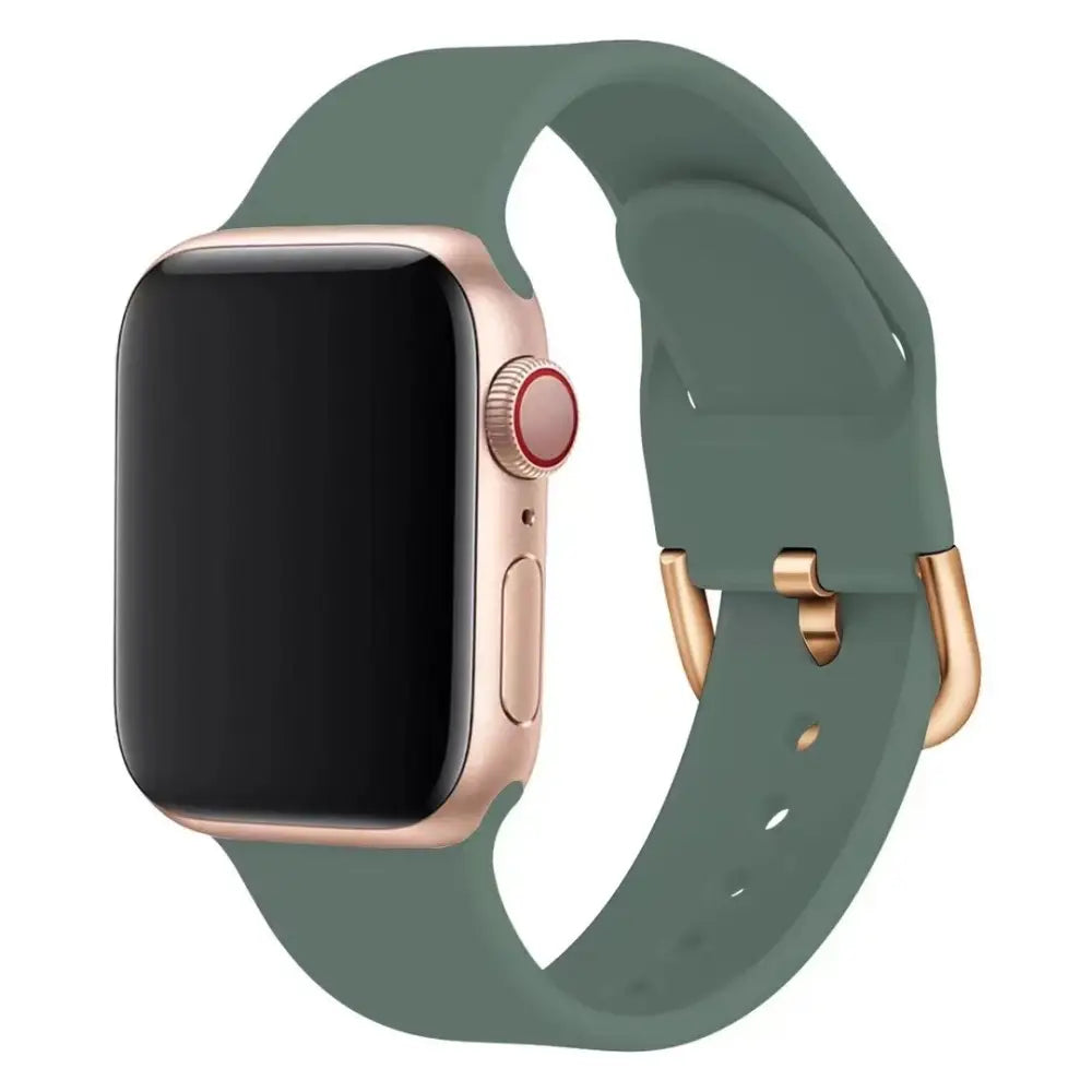 Apple Watch Armband - Silikon-Armband mit Standard-Verschluss - Olive / 38-40-41 mm