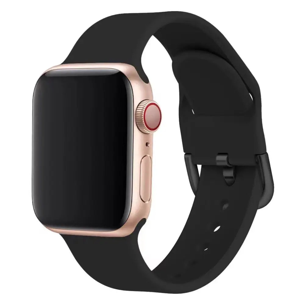 Apple Watch Armband - Silikon-Armband mit Standard-Verschluss - Schwarz / 38-40-41 mm