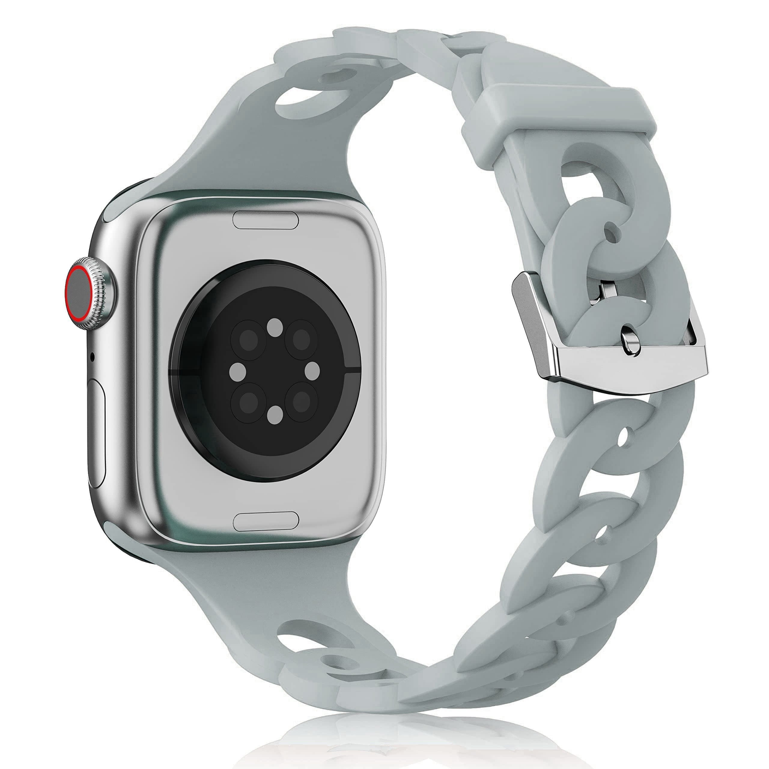 Silikon Ketten-Armband - Grau / 38-40-41 mm - Apple Watch Armband