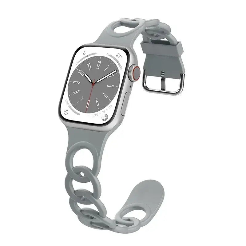 Apple Watch Armband - Silikon Ketten-Armband - Grey / 38-40-41 mm