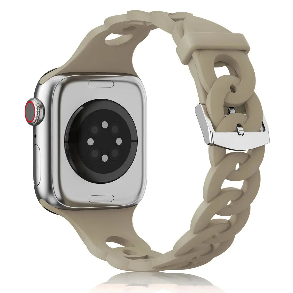 Apple Watch Armband - Silikon Ketten-Armband - Khaki / 38-40-41 mm