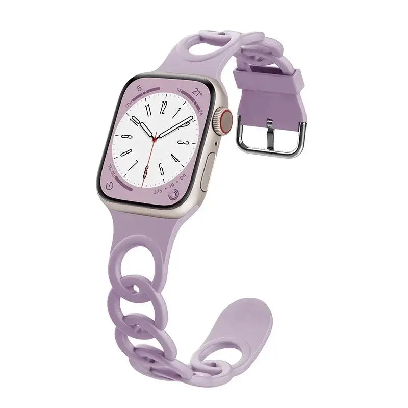 Apple Watch Armband - Silikon Ketten-Armband - Light Purple / 38-40-41 mm