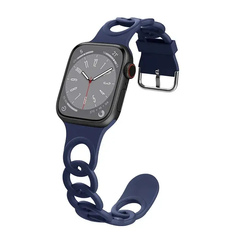 Apple Watch Armband - Silikon Ketten-Armband - Midnight Blue / 38-40-41 mm