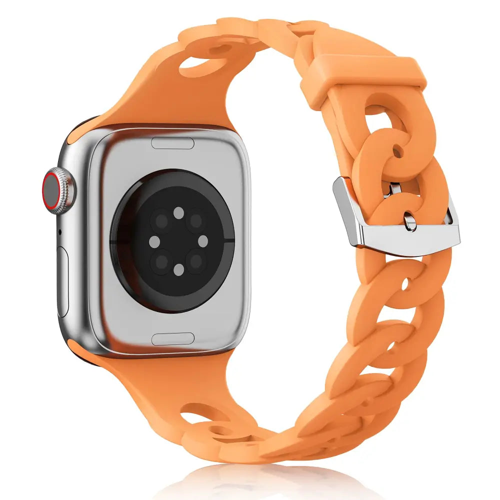 Apple Watch Armband - Silikon Ketten-Armband - Orange / 38-40-41 mm