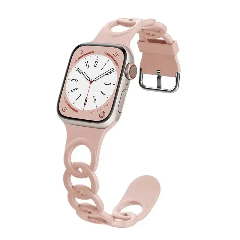 Apple Watch Armband - Silikon Ketten-Armband - Pink / 38-40-41 mm