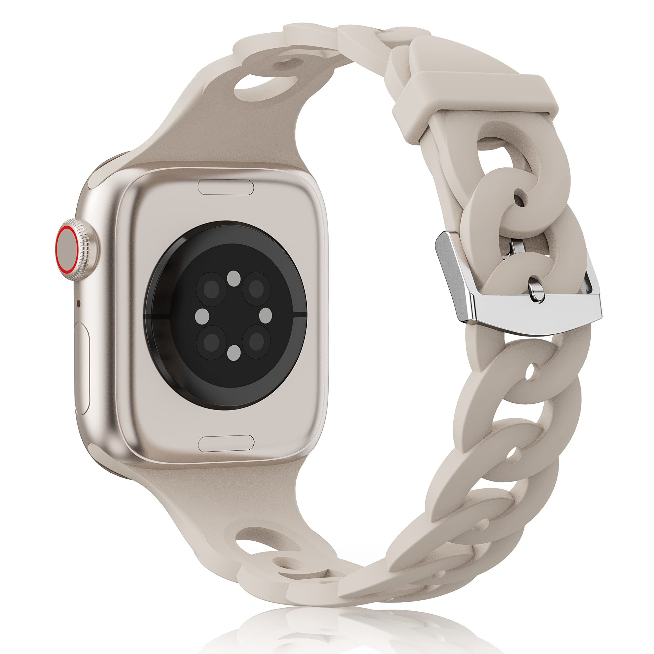 Silikon Ketten-Armband - Sand / 38-40-41 mm - Apple Watch Armband