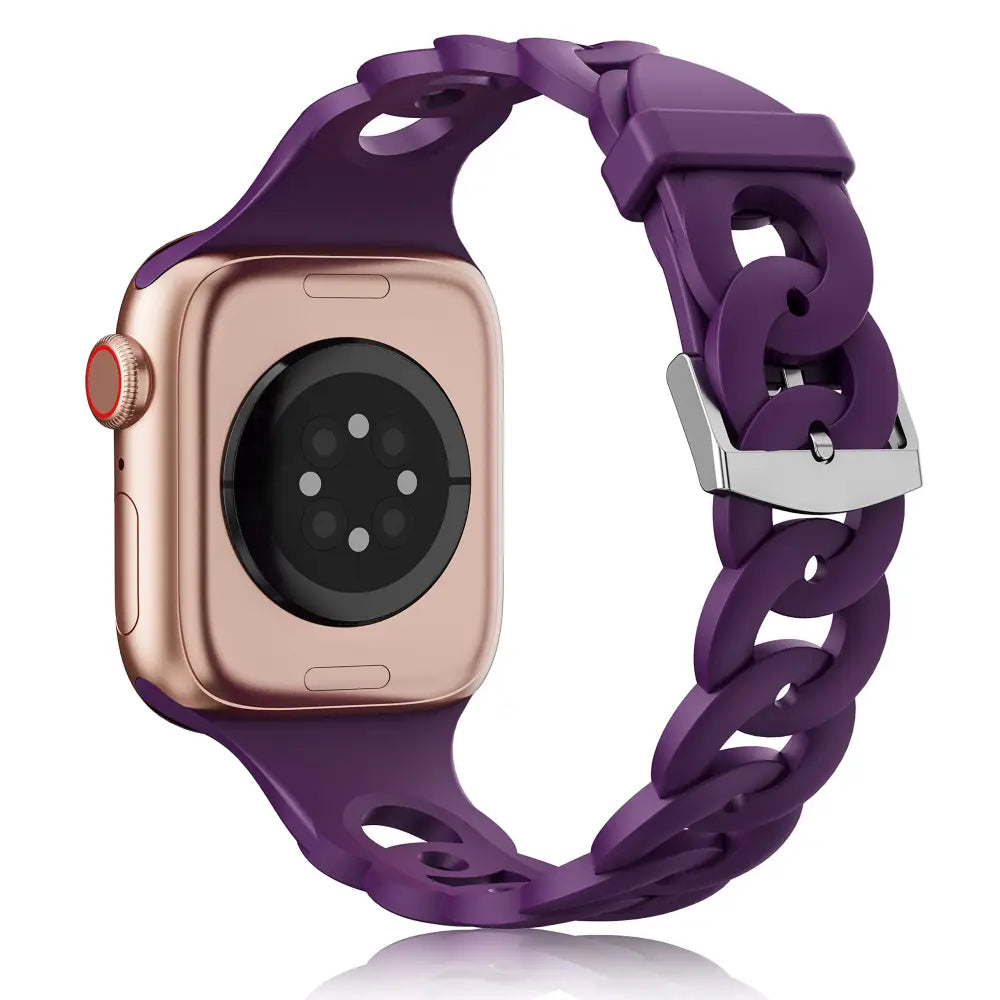 Apple Watch Armband - Silikon Ketten-Armband - Violett / 38-40-41 mm