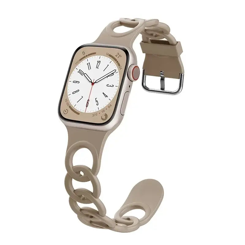 Apple Watch Armband - Silikon Ketten-Armband - Walnut / 38-40-41 mm