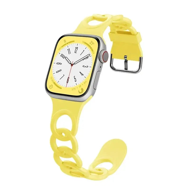 Apple Watch Armband - Silikon Ketten-Armband - Yellow / 38-40-41 mm