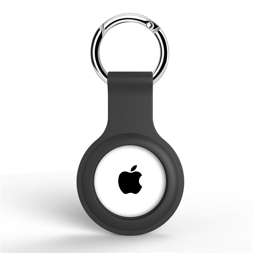 Silikon Schutzhülle für Apple AirTag - Schwarz - AirTag Schutzhülle