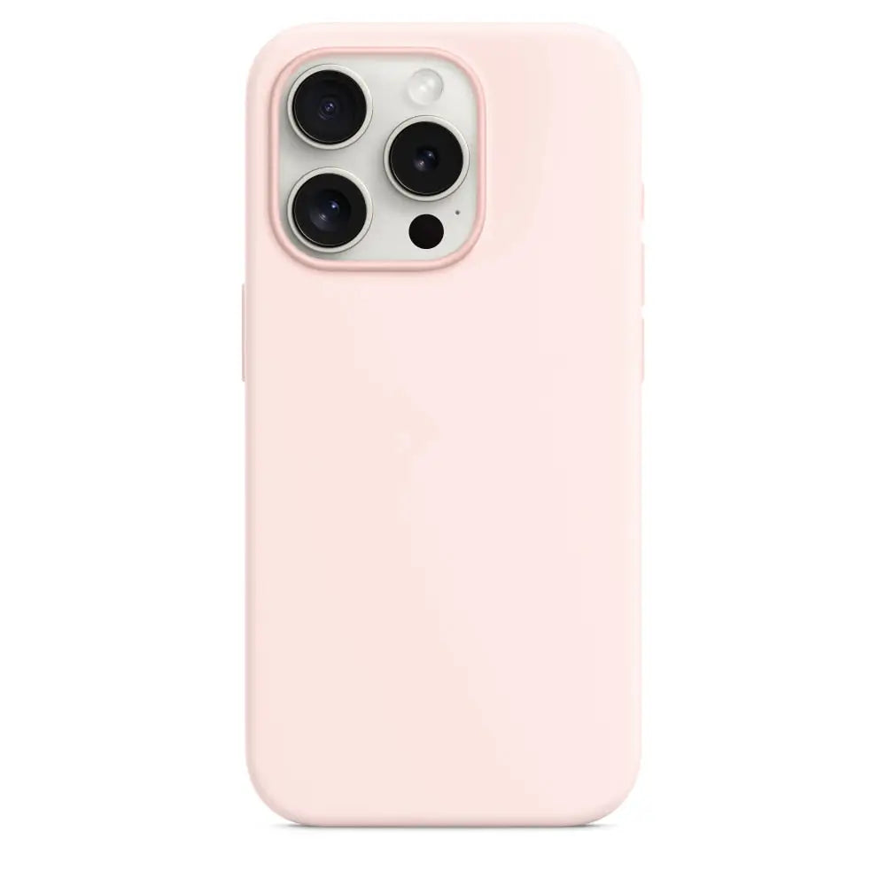 iPhone Schutzhülle - Silikon-Schutzhülle für iPhone 15 (Softcase) - Light Pink / iPhone 15