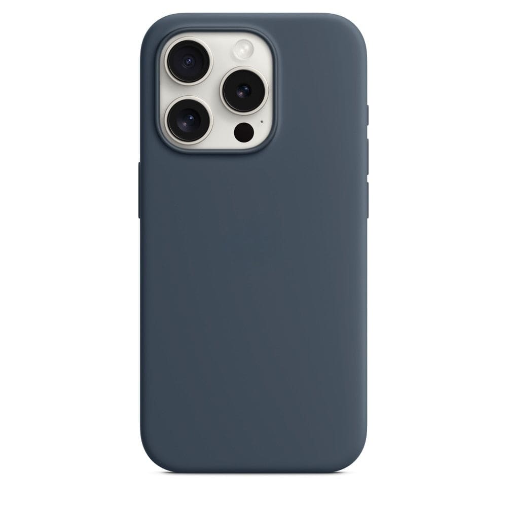Silikon - Schutzhülle für iPhone 15 (Softcase) - Storm Blue / Schutzhülle