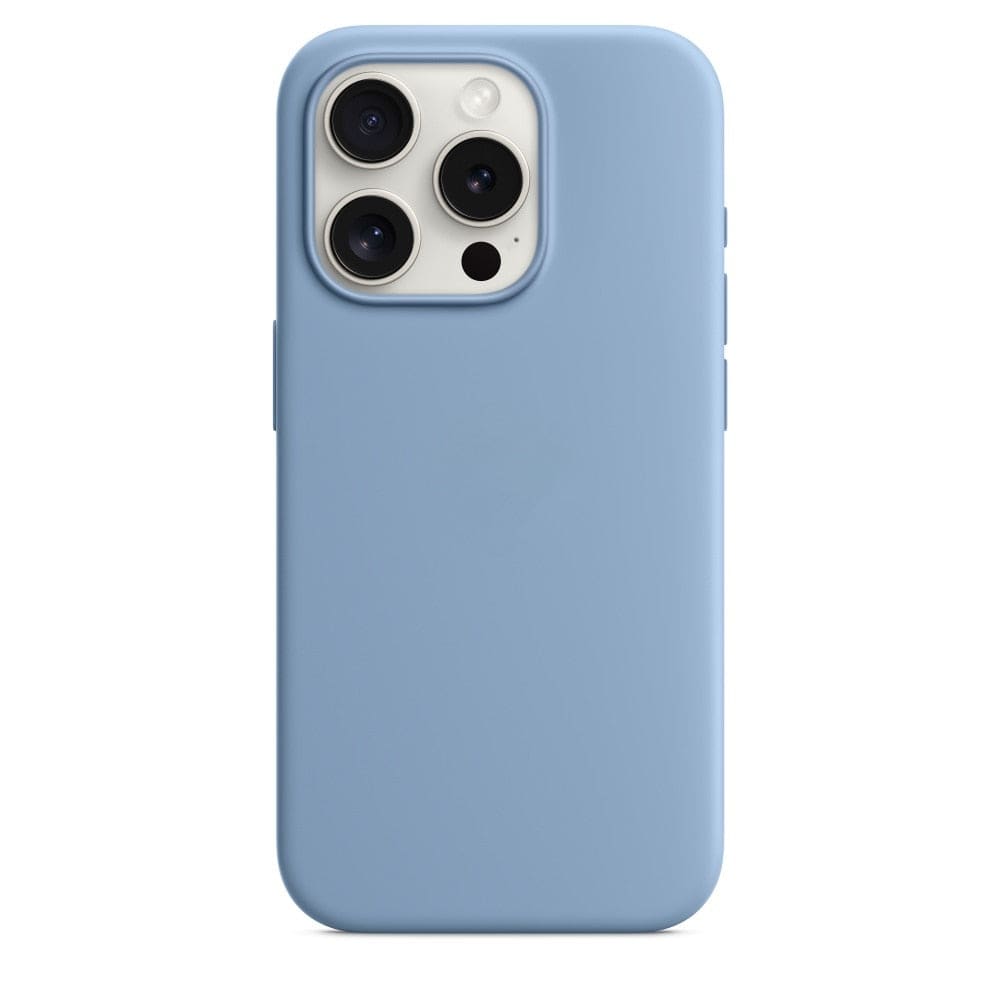 Silikon - Schutzhülle für iPhone 15 (Softcase) - Winter Blue / Schutzhülle