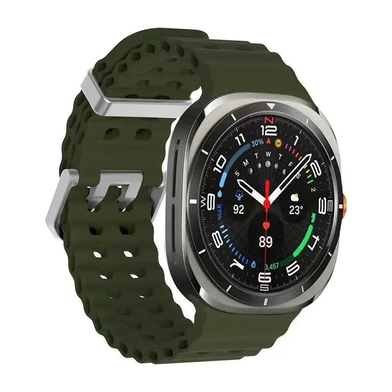 Samsung Armband - Silikon Sport-Armband für Samsung Galaxy Watch Ultra - Army Green / Galaxy Watch