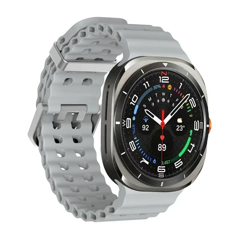 Samsung Armband - Silikon Sport-Armband für Samsung Galaxy Watch Ultra - Light Grey / Galaxy Watch