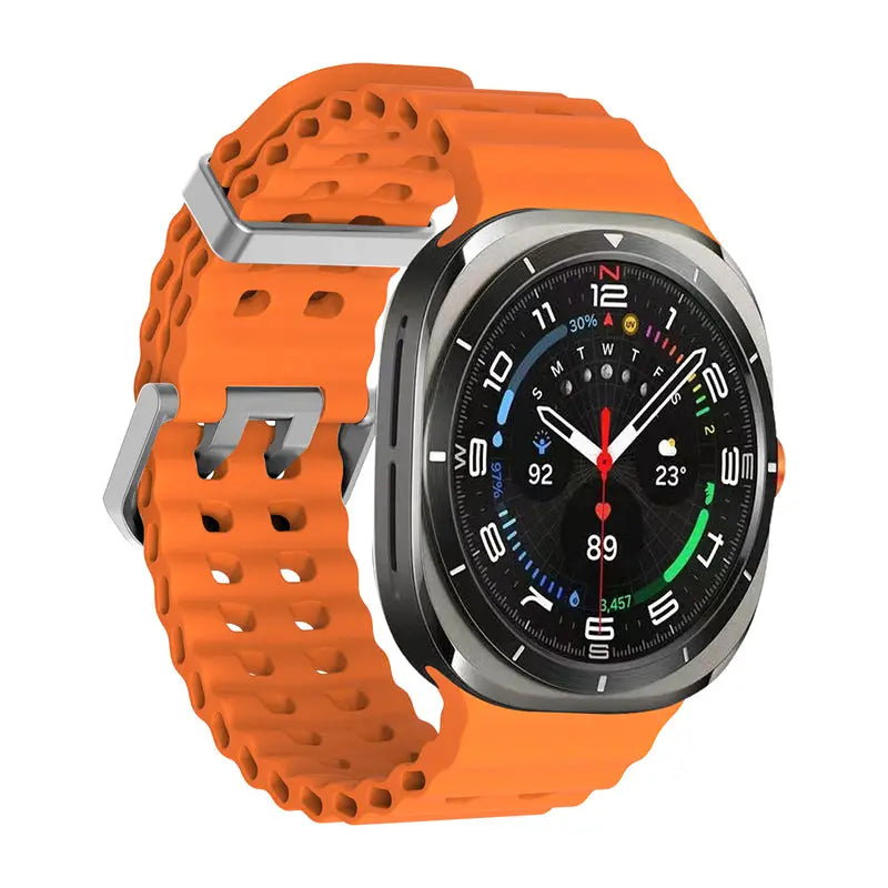 Samsung Armband - Silikon Sport-Armband für Samsung Galaxy Watch Ultra - Orange / Galaxy Watch Ultra