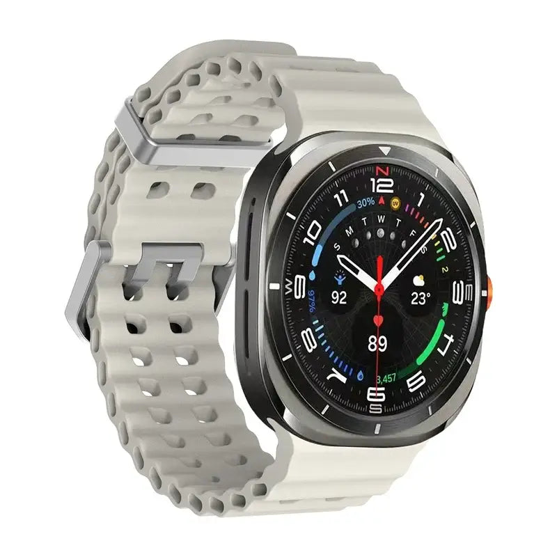 Samsung Armband - Silikon Sport-Armband für Samsung Galaxy Watch Ultra - Starlight / Galaxy Watch