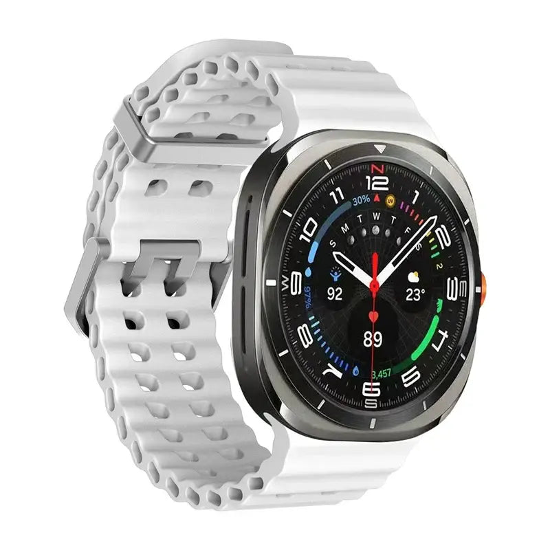 Samsung Armband - Silikon Sport-Armband für Samsung Galaxy Watch Ultra - White / Galaxy Watch Ultra